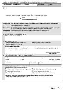 DT-1/2019 Deklaracja na podatek od środków