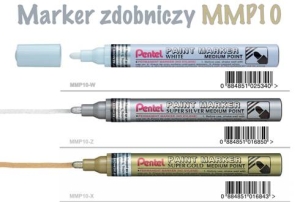 Pisak PENTEL lakierowy metalowy MMP-10 biały M
