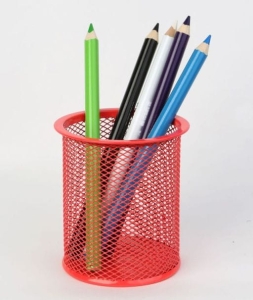 Pojemnik metalowy NET B802A kubek okrągły czerwony