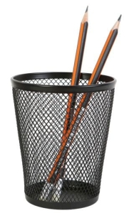 Pojemnik metalowy NET B503A kubek skośny czarny