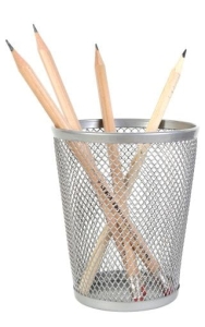 Pojemnik metalowy NET B503A kubek skośny srebrny