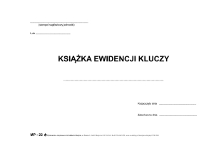 MP-22 Książka ewidencji kluczy A-4 96 kartek