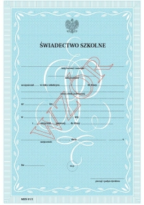 I/1/1 Świadectwo promocyjne szkoły podstawowej