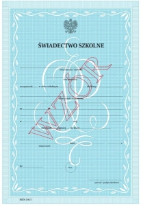 I/6/1 Świadectwo szkolne promocyjne SZK.PODST.
