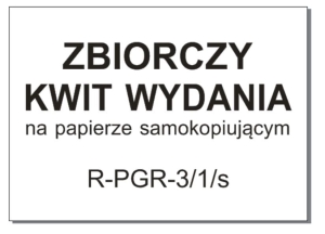 RPGR 3/1/s Zbiorczy kwit wydania,