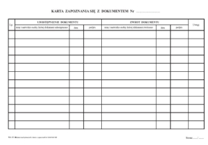 Wkt-115 Karta zapoznania się z dokumentem