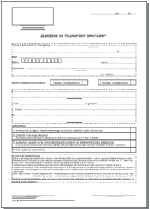 NFZ-3A Zlecenie na transport sanitarny,