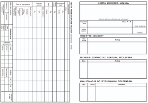 Hsz-11 Karta zdrowia ucznia,