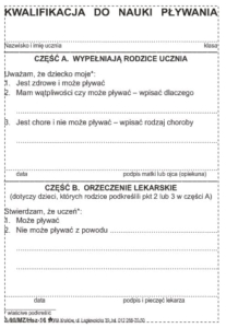 Hsz-16 Kwalifikacja do nauki pływania,