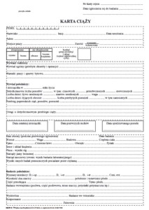 K-5 Karta ciąży,