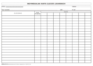 Szp-12a Indywidualna karta zleceń lekarskich,