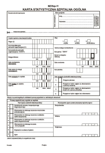 Szp-11 Karta statystyczna szpitala ogólna,