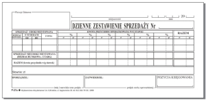 P-27a Dzienne zestawienie sprzedaży (zbiorcze)