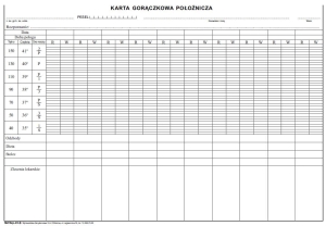 Szp-49 Karta gorączkowa położnicza,