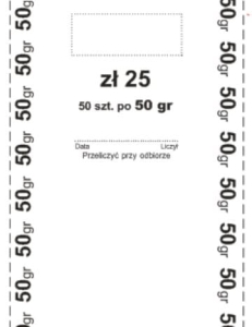 Formatki do bilonu - 50 groszy 50 sztuk.