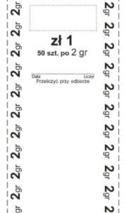 Formatki do bilonu - 2 grosze 50 sztuk.