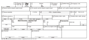 Gm-112/s Zwrot materiału Zw jednopozycjowe,
