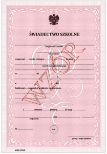 I/13/2 Świadectwo szkolne promocyjne LO