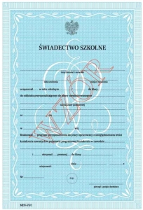 I/5/1 Świadectwo szkolne promocyjne SZK.PODST.