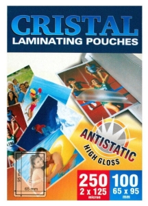 Folia do laminacji 65x95 mm 125 microna.