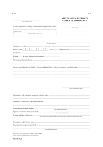 I/47a/2 Arkusze ocen dla  słuchaczy