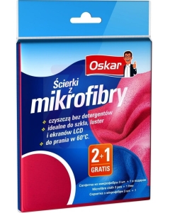 Ścierka mikrofibra OSKAR 30x30 cm 2+1