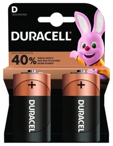 Bateria R-20 DURACELL alkaiczna 2 sztuki LR20.