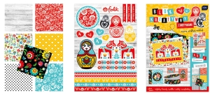 Blok kreatywny A-4 z naklejkami Folk II