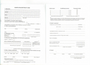 PRD-5/1a Karta rejestracyjna, A5, karton