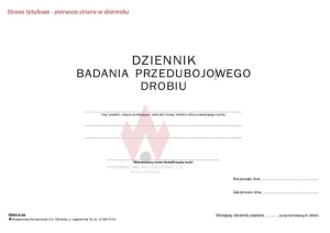 RWN 4/4d/1 Dziennik badania przedubojowego drobiu