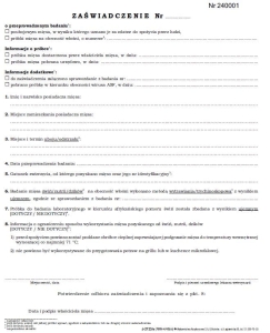 RWN 4/46b/1/s Zaświadczenie o przeprowadzonym