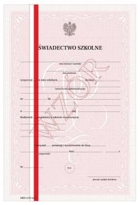 I/14-w/2 Świadectwo szkolne promocyjne LO