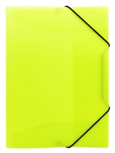 Teczka z gumką plastikowa A-4 PP Neon żółta