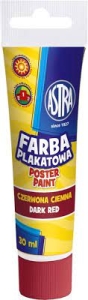 Farba plakatowa ASTRA w tubce 30ml ciemnoczerwona