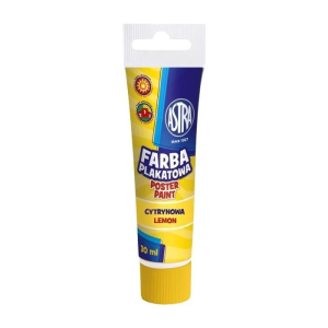 Farba plakatowa ASTRA w tubce 30ml cytrynowa