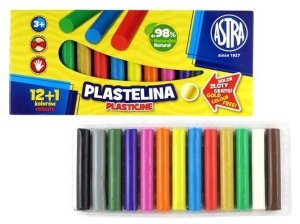 Plastelina ASTRA opakowanie 12 sztuk.