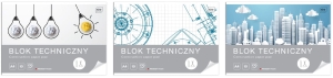 Blok techniczny A-4 10 kartek biały INTERDRUK 170g