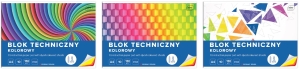 Blok techniczny A-4 10 kartek kolor INTERDRUK 160g