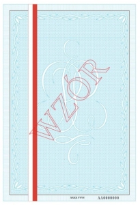 Gilosz niebieski A4 dwustronny z paskie numerowany