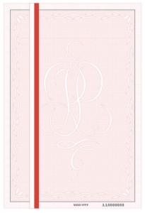 Gilosz różowy 2xA4 4-stronny z paskiem, numerowany