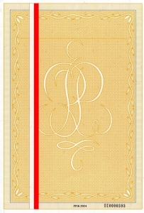 Gilosz żółty A4 dwustronny z paskiem, numerowany