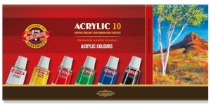 Farba akrylowa KOH-I-NOOR komplet 10 sztuk 162703