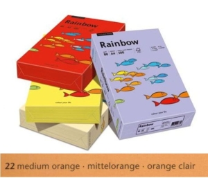 Papier ksero A-4 RAINBOW 80 g/m2 (22) śr.pomarańcz