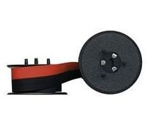 Taśma maszynowa 13 mm czerwono-czarna 2-ringowa.