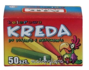 Kreda kolorowa opakowanie 50 sztuk. B6