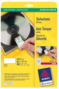 Naklejka AVERY 45,7x21,2 mm (48) plomby L6113