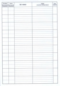 Kn-3 Dziennik podawczy 100 kartkowy miękka oprawa