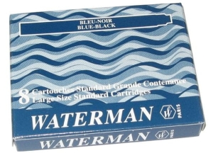 Naboje do pióra WATERMAN niebiesko-czarne (8sztuk)