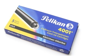 Naboje do pióra PELIKAN długie, czarne. GTP/5