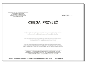 Szp-61/2011 Księga przyjęć, papier offsetowy,